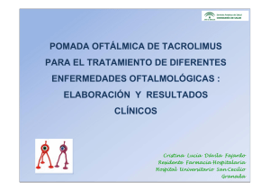 pomada oftalmica de tacrolimus al 0.02% para el tratamiento