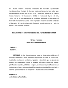 Reglamento de Construcciones del Municipio de Carmen