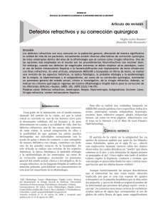 Defectos refractivos y su corrección quirúrgica