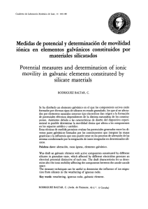 Medidas de potencial y determinación de movilidad íónica en