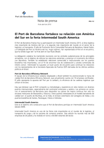El Port de Barcelona fortalece su relación con América del Sur en la