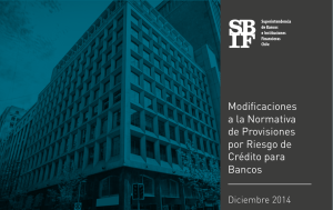 SBIF.cl - Modificaciones a la Normativa de Provisiones por Riesgo