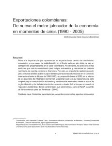 Exportaciones colombianas: De nuevo el motor jalonador de la
