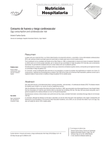 Consumo de huevos y riesgo cardiovascular