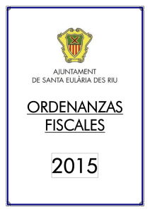 libro de ordenanzas fiscales 2015 - Ayuntamiento de Santa Eulària