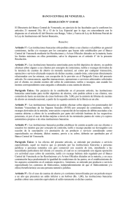 Resolución N° 13-03-02 - Banco Central de Venezuela