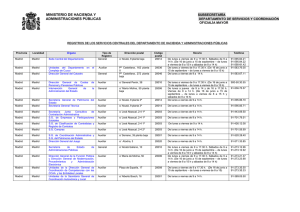 registros de los servicios centrales del departamento del extinto