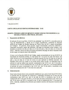 carta circular de rentas internas num. 13-03