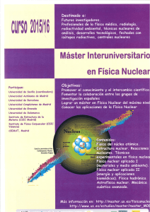 Master in Nuclear Physics - Universidad Autónoma de Madrid