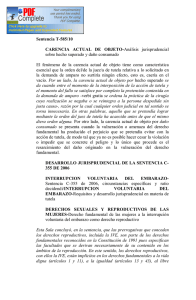 Sentencia T-585/10 CARENCIA ACTUAL DE OBJETO
