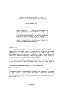 Xavier Fernández Pons El principio de legalidad penal, usualmente