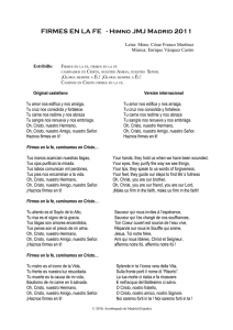 FIRMES EN LA FE - Himno JMJ Madrid 2011