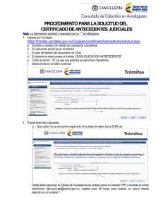 procedimiento para la solicitud del certificado de antecedentes