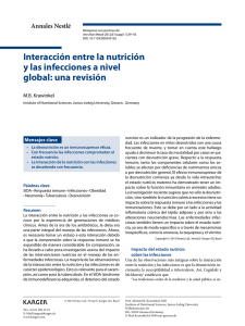 Interacción entre la nutrición y las infecciones a nivel global: una
