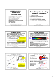 Tema 5. Espacios de color y el dominio frecuencial.