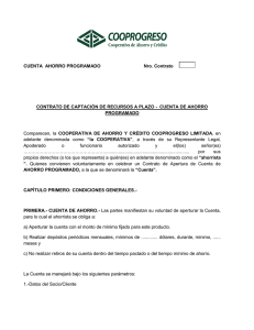 Contrato de Ahorro Programado