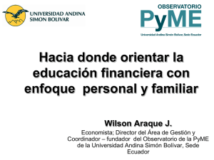 Finanzas personales y familiares - Universidad Andina Simón Bolívar