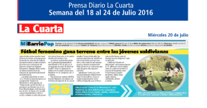 Prensa Diario La Cuarta Semana del 18 al 24 de Julio 2016