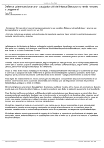 Defensa quiere sancionar a un trabajador civil del