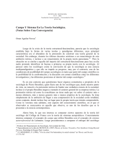 Campo Y Sistema En La Teoría Sociológica.