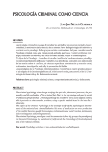 psicología criminal como ciencia