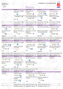 Menú Guardería marzo 2016