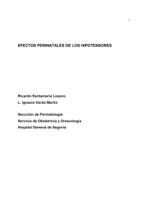 efectos perinatales de los hipotensores