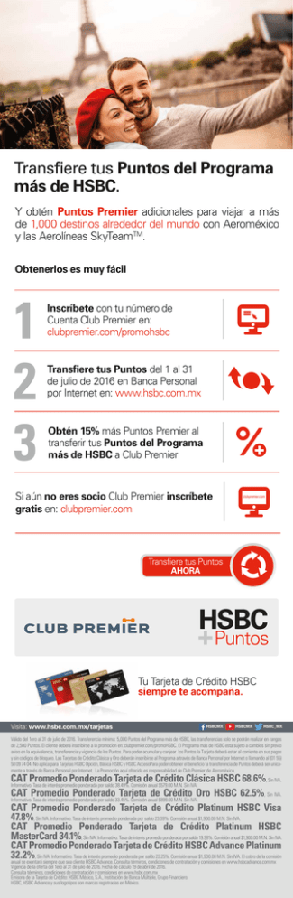 Transfiere tus Puntos del Programa más de HSBC