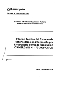 Informes N° 499-2009-GART