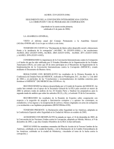 AG/RES. 2219 (XXXVI-O/06) SEGUIMIENTO DE LA CONVENCIÓN