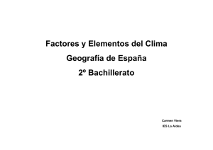 Factores y Elementos del Clima Geografía de España 2º Bachillerato