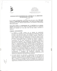 FCSy Ministerio de Educación y Cultura – Noviembre de 2011