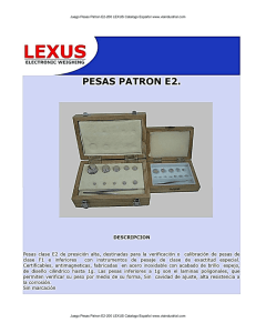 Juego Pesas Patron E2-200 LEXUS Catalogo Español www