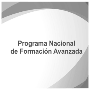 Programas Nacionales de Formación Avanzada