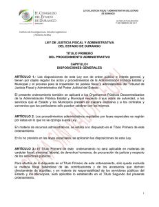 Ley de Justicia Fiscal y Administrativa del Estado de Durango