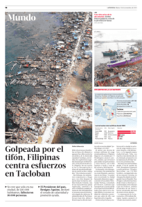Golpeada por el tifón, Filipinas centra esfuerzos en