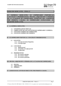 Derecho Mercantil: La Empresa y el Empresario Individual