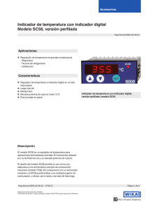 Indicador de temperatura con indicador digital Modelo SC58