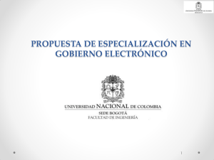 propuesta de especialización en gobierno electrónico