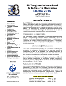 Electro 2016 - Instituto Tecnológico de Chihuahua