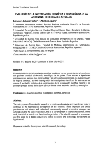 evolución de la investigación científica y tecnológica en la