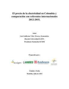 El precio de la electricidad en Colombia y comparación con