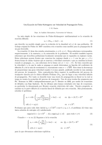 Una Ecuación de Fisher-Kolmogorov con Velocidad de