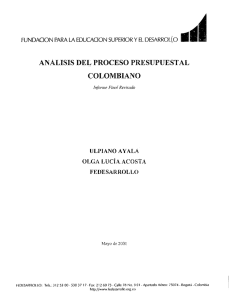analisis del proceso presupuestal colombiano