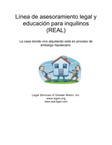 Línea de asesoramiento legal y educación para inquilinos (REAL)