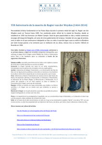 550 Aniversario de la muerte de Rogier van der Weyden (1464