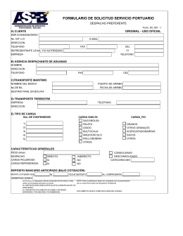 FORMATO DE INSTRUCCIONES DE EMBARQUE