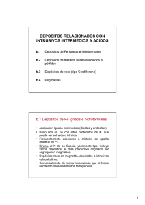 depositos relacionados con intrusivos intermedios a acidos