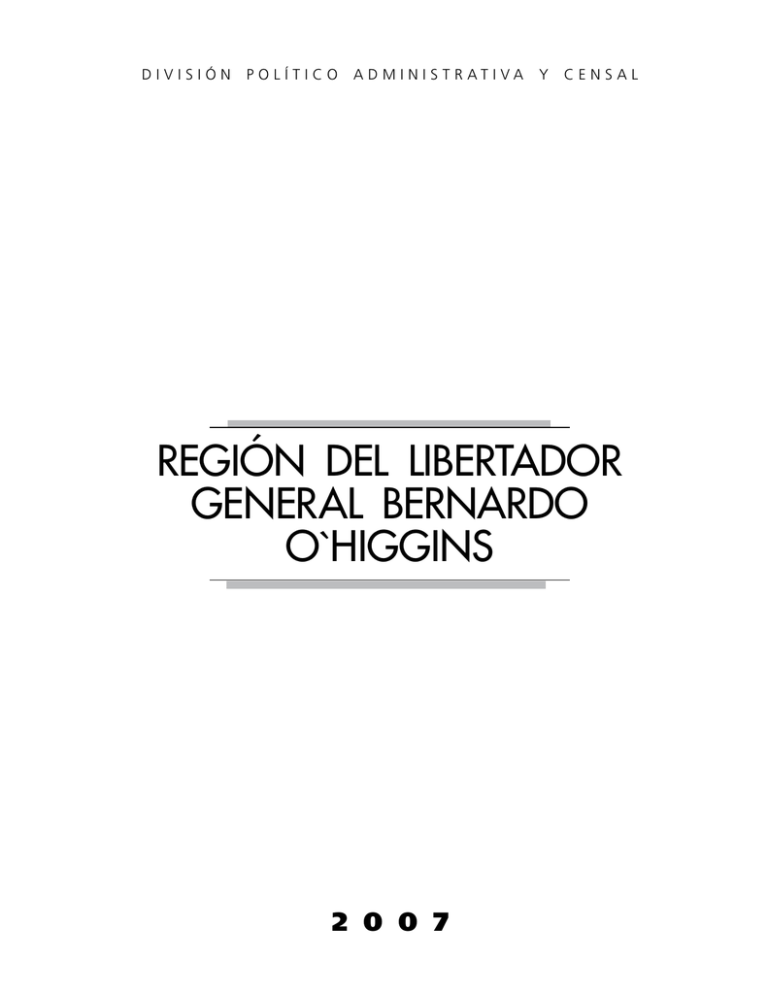 REGIÓN DEL LIBERTADOR GENERAL BERNARDO O`HIGGINS