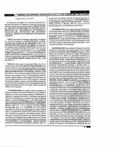 Certiﬁca la Resoluci&oacute;n que literalmente dice: RESOLUCI&Oacute;N